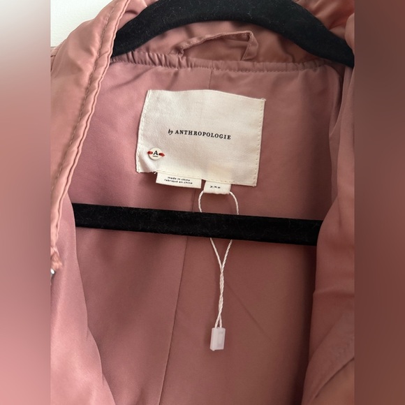 Anthropologie Pink Bomber Jacket with 2 Pockets & Ribbed Cuffs - Picture 6 of 12